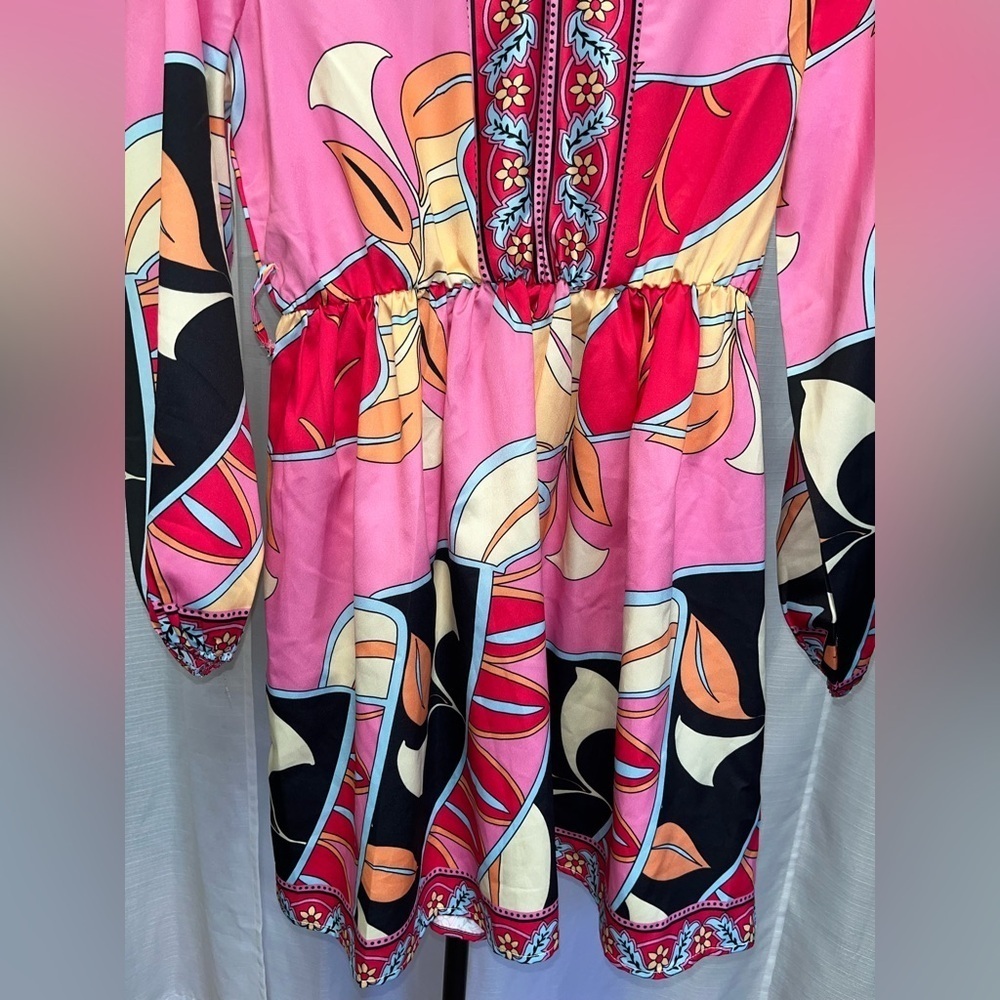 Sundayup pink pattern dress | size Small - Picture 3 of 6